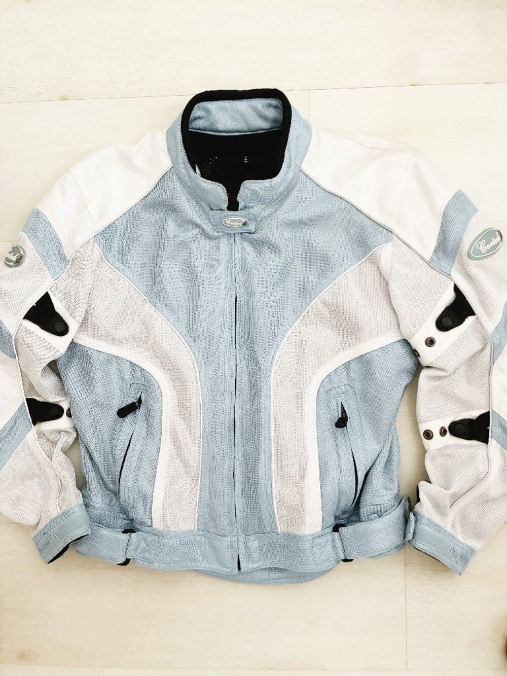 Cortech LRX Air Women’s Mesh Motorcycle Jacket Blue/White Size M Medium 10-12